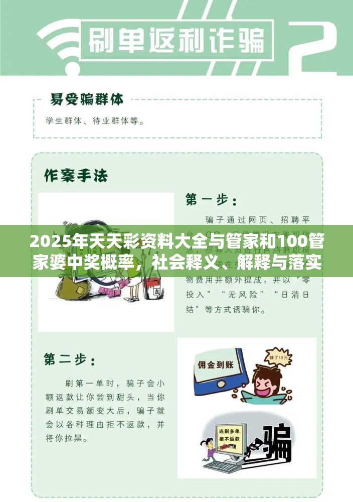 2025年天天彩資料大全與管家和100管家婆中獎概率，社會釋義、解釋與落實-留心欺詐性廣告