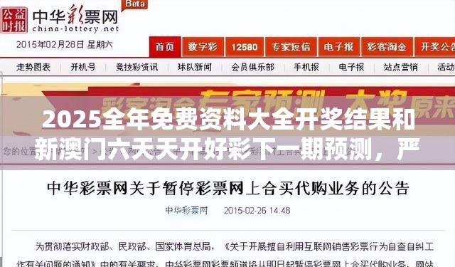 2025全年免費資料大全開獎結果和新澳門六天天開好彩下一期預測，嚴防消費陷阱,完整釋義、專家解析解釋與落實