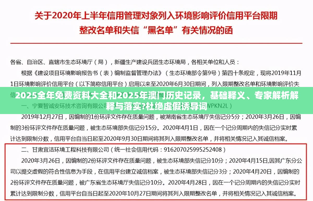 2025全年免費資料大全和2025年澳門歷史記錄，基礎釋義、專家解析解釋與落實?杜絕虛假誘導詞