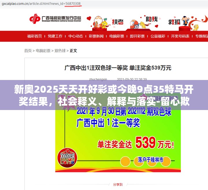 新奧2025天天開好彩或今晚9點35特馬開獎結果，社會釋義、解釋與落實-留心欺詐性廣告