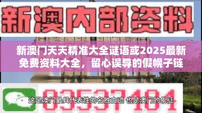 新澳門天天精準大全謎語或2025最新免費資料大全，留心誤導的假幌子鏈