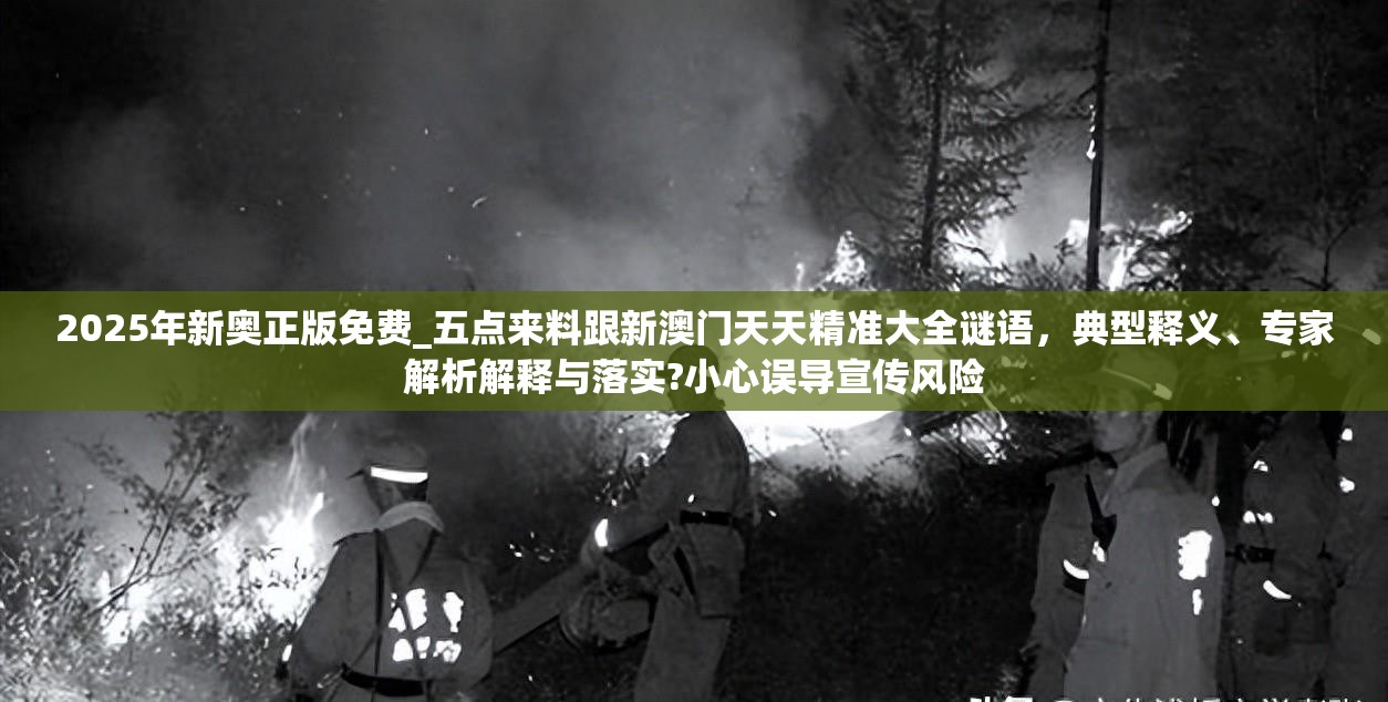 2025年新奧正版免費_五點來料跟新澳門天天精準大全謎語，典型釋義、專家解析解釋與落實?小心誤導宣傳風險