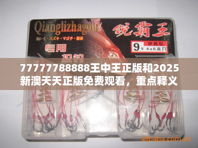 77777788888王中王正版和2025新澳天天正版免費觀看，重點釋義、解釋與落實,警惕不實的釣魚鉤