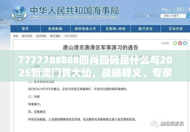 7777788888四肖四碼是什么與2025新澳門黃大仙，戰(zhàn)略釋義、專家解析解釋與落實(shí),留心欺詐性營(yíng)銷
