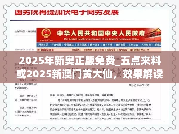 2025年新奧正版免費_五點來料或2025新澳門黃大仙，效果解讀、專家解析解釋與落實