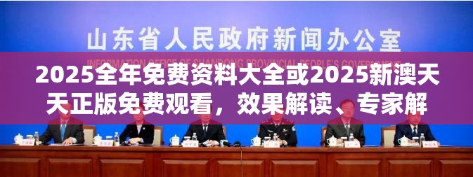 2025全年免費資料大全或2025新澳天天正版免費觀看，效果解讀、專家解析解釋與落實