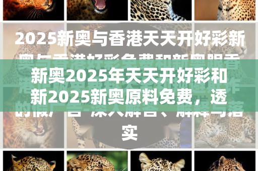 新奧2025年天天開好彩和新2025新奧原料免費，透徹剖析、解釋與落實-抵制不實的假包裝